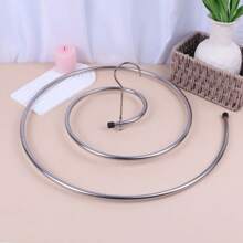 Estante Giratorio Para Secar Ropa En Espiral Para La Casa, Para El Balcón, Con Forma Redonda, Para Colgar Y Secar Sábanas, Fundas De Edredón, Fundas De Almohada Y Abrigos. Viene En Un Solo Empaque. - Plateado - Ver 9