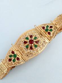 1pc Gold Plated Moroccan Kaftan Belt For Wedding Dress - Gold - View 2
