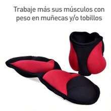 Pesa Polainas Tobillo Muñequeras 1.8kg  Body Fit - Rojo - Ver 2