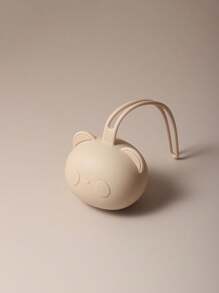 1pc Baby Silicone Pacifier Case, Cartoon Panda Shaped Pacifier Storage Box - Beige - View 2