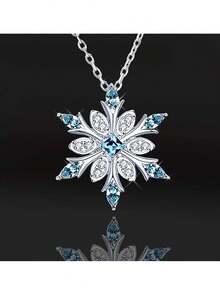 1pc Women'S Necklace With Snowflake Pendant Perfect Gift For Christmas, Valentine'S Day, Birthday, Mother'S Day Simple And Elegant Design Suitable For Any Outfits Packaged In Jewelry Gift Box Ideal Gift For Wife, Girlfriend, Mom, Daughter, Girls, Women - mom card yellow box - View 2