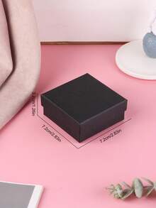 Caja De Embalaje De Joyería Kraft Negra Para Pendientes, Anillos, Pulseras, Collares, Diseño Clásico Vintage - Negro - Ver 7