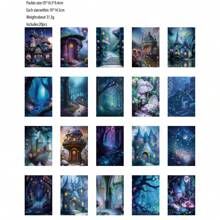 夢幻森林系列浪漫剪貼簿裝飾材料,每包20張紙 - 紫色 - 查看 1