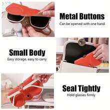 荔枝紋眼鏡套,可愛懸掛 Pu 皮革太陽眼鏡老花眼鏡收納袋便攜式旅行眼鏡架