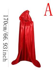 1件聖誕裝成人斗篷服裝，聖誕老人斗篷男女通用紅色斗篷