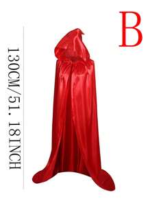 1件聖誕裝成人斗篷服裝，聖誕老人斗篷男女通用紅色斗篷