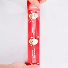 1 băng dính Giáng sinh, kích thước 48mm*120 yard, băng dính niêm phong đồ dùng văn phòng, băng dính màu đỏ, có họa tiết hoạt hình dễ thương của ông già Noel. Dùng để gói quà Giáng sinh và niêm phong hộp. - Đỏ - Xem 5