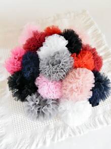 1 Par De Calcetines Para Niñas Con Encaje De Color Sólido Y Lindos, Adecuados Para Usar Con Vestidos - Negro - Ver 2