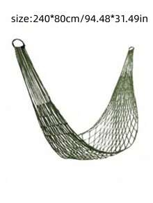 1入可攜式綠色尼龍索繩吊床,戶外網狀吊床 - 綠色 - 查看 5