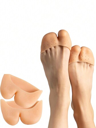 Protector De Dedos De Los Pies Suave Y Cómodo De Silicona Que Proporciona Una Protección Transpirable Y Antideslizante En El Dedo Del Pie En Un Paquete De 1 Par