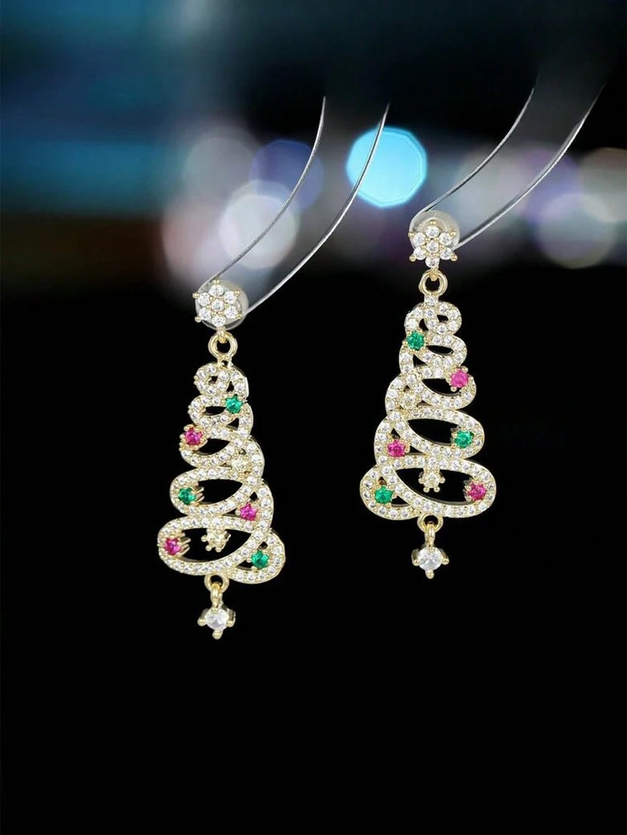 1 đôi Đầy màu sắc Lung linh Cây thông noel Hình dạng Bông tai stud Đối với phụ nữ , Lễ hội Đồ trang sức Không xỏ lỗ Thanh lịch Giáng Sinh
 Thiết kế Còng tai - Nhiều màu - Xem 1