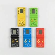 E9999俄羅斯方塊手持遊戲機迷你復古遊戲玩家，經典積木遊戲機 - 綠色 - 查看 2