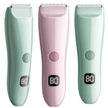 陶瓷刀片婴儿理发剪刀，婴儿电动理发器，美发工具，儿童电动推剪，男士多功能电动剃须刀，带剃须刀，男士美容套装 - 薄荷綠 - 查看 5