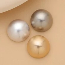 5pcs Simple & Stylish Mushroom Shape Button With Convex Surface Design Used For Sweaters, Coats, Jackets, Woolen Clothes, Windbreakers, Leather Clothes, Shirts - Gold - View 4
