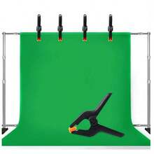 10-pack 4-inch Heavy Duty Plastic Spring Clips For Background Stands Photography Office - Black - View 1