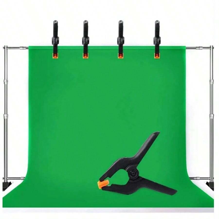 10-pack 4-inch Heavy Duty Plastic Spring Clips For Background Stands Photography Office - Black - View 1