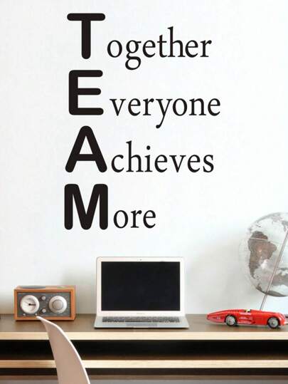 Décalcomanies De Mur De Bureau Décoration Murale Inspirante De Salle De Classe Autocollants De Citations Motivants Ensemble Tout Le Monde Réalise Plus 25×18 Pouces