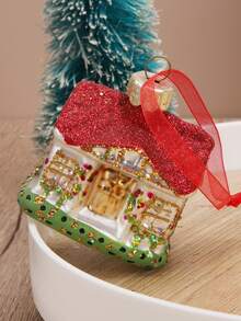 1入聖誕屋裝飾擺件聖誕樹吊飾diy禮物,適用於幼兒園兒童 - 彩色 - 查看 2