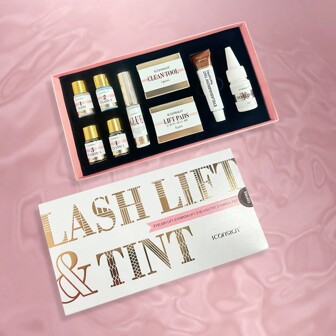 ICONSIGN Lashlift Beauty Tool Kit For Lash & Brow, Including Lash Perm Kit, Eyebrow Tint, Protein Fluide, Etc. Suitable For Beauty Salon.