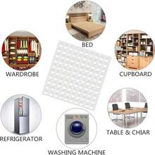 100 Piezas Amortiguadores De Goma Transparentes Con Adhesivo Propio, Almohadillas Amortiguadoras Para Reducir El Ruido De 3/8 Pulgadas De Protección Para Puertas De Gabinetes, Cajones, Piso De Madera - Hemisférico - transparente - Ver 3