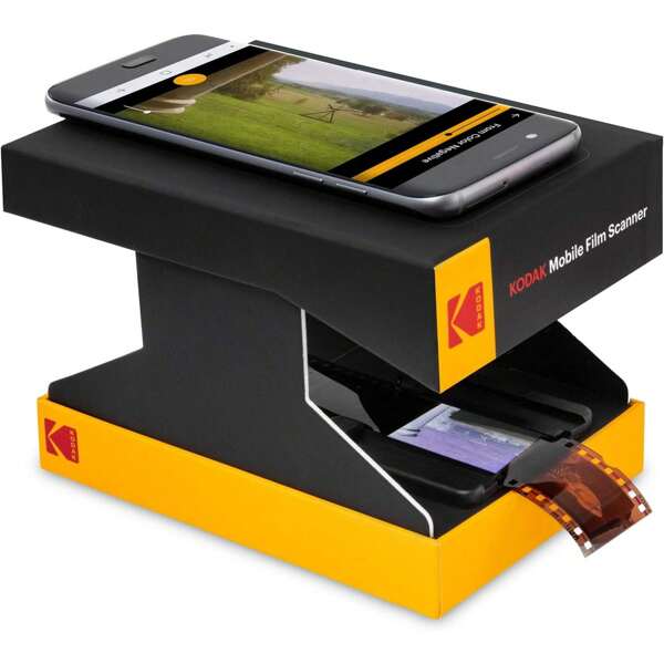 Kodak Mobile Film Scanner, Slide & Negative Scanner Scans 35mm Films & Slides Using Your Smartphone Camera, Cardboard Slide Scanner & LED Backlight