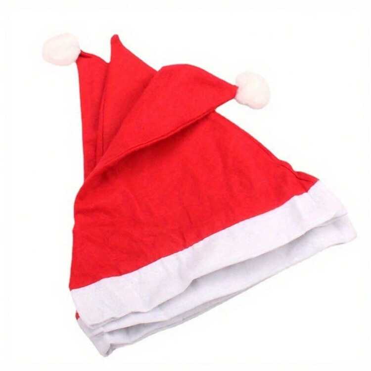 Red Christmas Hat, Non-Woven Santa Claus Outdoor Christmas Decoration Hat Party Holiday - Red - View 4