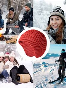 Punto Grueso Con Forro De Piel, Adecuado Para Clima Frío - Rojo - Ver 6