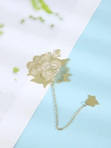 金屬書籤,風格空心書籤,梅花蘭花書籤 - 綠色 - 查看 6