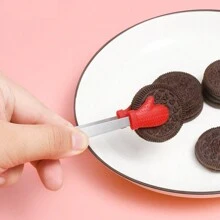 3个/6个粉色防滑不锈钢食物夹可爱掌套心形烧烤牛排夹钳，餐厅水果沙拉夹，家用面包夹，冰块夹，咖啡方糖夹，硅胶冰块夹耐热食物夹，厨房小工具和配件，适合家庭烹饪、夏季、夏季套装、户外、露营、情人节派对、家居装饰、家居礼品 - 粉色 - 查看 9
