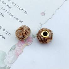 10入組彩色格子布樣大孔珠子,diy珠寶製作用品 - 毛球珠子 - 查看 8