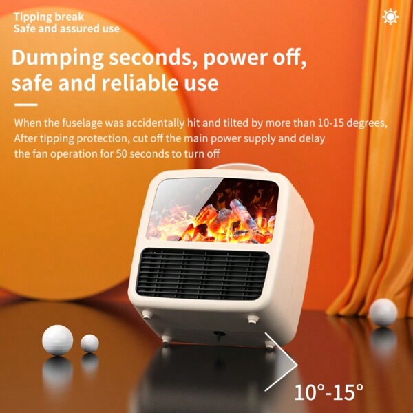 Simulated fireplace ptc flame fan heater fireplace heater New Mini Portable Fan Heater Flame