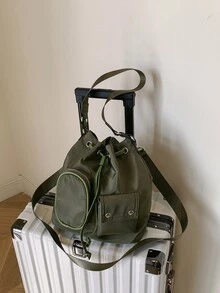 单肩包 斜挎包 手提包 托特包 防水大容量 可折叠 多口袋 可调节肩带 个性化 优雅 休闲 时尚 多功能通勤包 适合学校、节日、户外活动 男女童及白领 - 綠色 - 查看 3