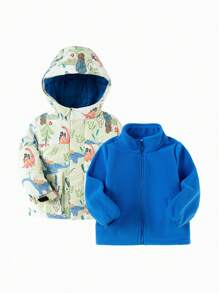 Balabala Young Boys Printed 3 In 1 Padded Coat - Yellow - View 4