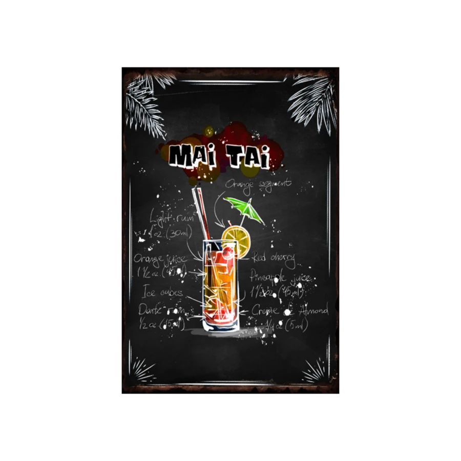 1 Miếng Kim loại cổ điển Dấu hiệu - Tấm thiếc Áp phích Trang trí Treo Thủ công Đồ trang trí Đối với Nhà  , Nhà hàng , Buổi tiệc , Kích thước 12*8in - Nhiều màu - Xem 1