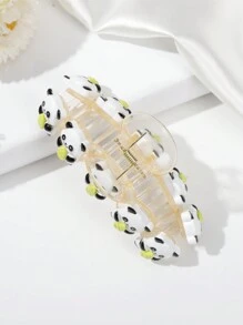 1 Miếng Dễ thương Gấu trúc Hình dạng vui tươi Móng vuốt tóc - trắng - Xem 4