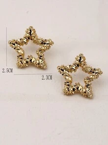 1pc Fashionable Five-pointed Star Shaped Stud Earring - Star - View 4
