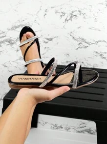 Women Flat Sandals - Negro - Ver 2