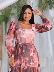 Vestido Cómodo Evangélico De Moda Cristiana Con Manga Larga Para Iglesia Lanzamiento - Multicolor - Ver 3