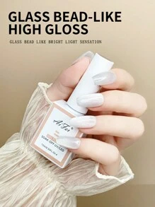 AiFer Nail Art White Cat Eye Gel Polish With Shimmering In Sun And Many Chips, Popular Color Manicure Gel Uv 15ml - White - View 7