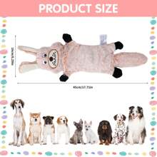 狗狗吱吱聲玩具,狗狗毛絨玩具軟狗狗咬咬玩具,互動式狗狗玩具可清潔牙齒和解悶,適用於小型和中型犬,幼犬(棕色)