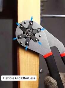 6/8 Inches Hex Angle Live Wrench, Adjustable Torque Wrench, Open Repair Disassembly Tool, Magic Wrench, Multifunctional Adjustable Torque Wrench, Suitable For Electricians, Mechanical, Motorcycle, Bicycle, And Household Maintenance Tools. - Black - View 2