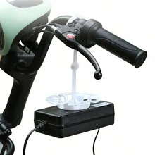 1入組電動自行車充電器防掉鉤,壁掛式充電器支架,讓充電線整潔,電動滑板車充電器掛鉤 - 白色 - 查看 4