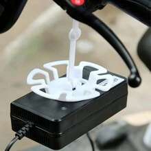 1入組電動自行車充電器防掉鉤,壁掛式充電器支架,讓充電線整潔,電動滑板車充電器掛鉤 - 白色 - 查看 5