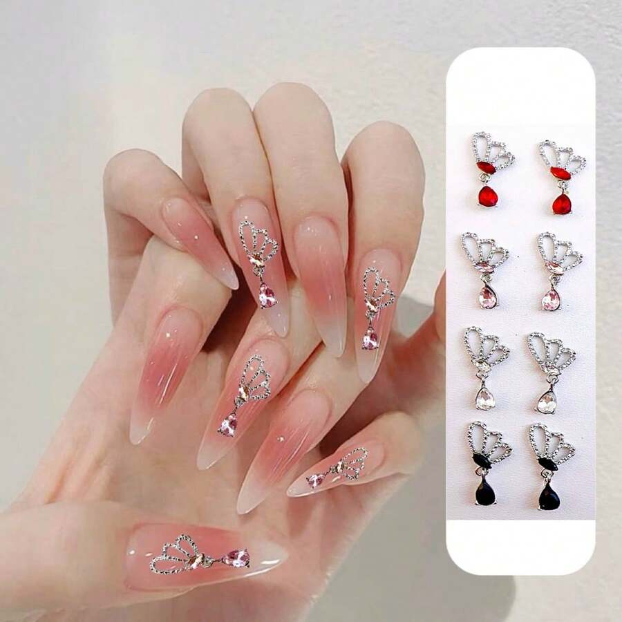5pcs Random Butterfly Wing Nail Art Decoration For Diy - Multicolor - View 1