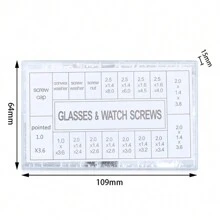 1000 Pcs Spectacles Sunglasses Glasses Repair Screw NutAssorted Kit Used For Fixing Glasses - Silver - View 11