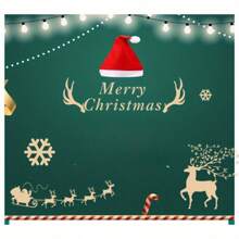红色圣诞帽，无纺布圣诞老人户外圣诞装饰帽派对节日 - 紅色 - 查看 6