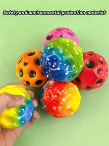 High Bouncing Ball (random Style) Children's Toy For Speed Training And Baby's Grip Exercise - Multicolor - View 3