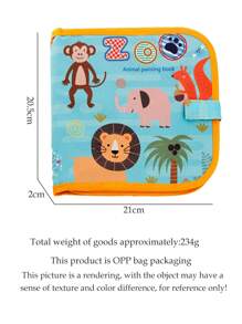 Children's Reusable Drawing Book, Doodle & Drawing Sketchbook With Erasable Pen, Watercolor Pen, , Dinosaurs, Birds, Bears Hand Crafted Art Board Toy, Portable, For Boys And Girls Above 3 Years, As Birthday Gift - Orange - View 10