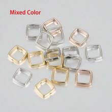 50入組14mm Ccb雙孔方形間隔珠,適用於diy項鍊,手鐲,耳環製作和珠寶飾品裝飾