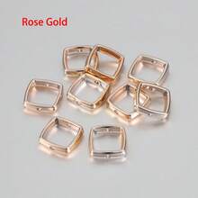 50入組14mm Ccb雙孔方形間隔珠,適用於diy項鍊,手鐲,耳環製作和珠寶飾品裝飾